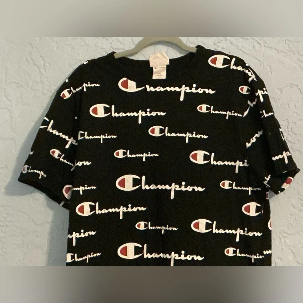 Champion Black and White Logo Tee - Picture 2 of 7